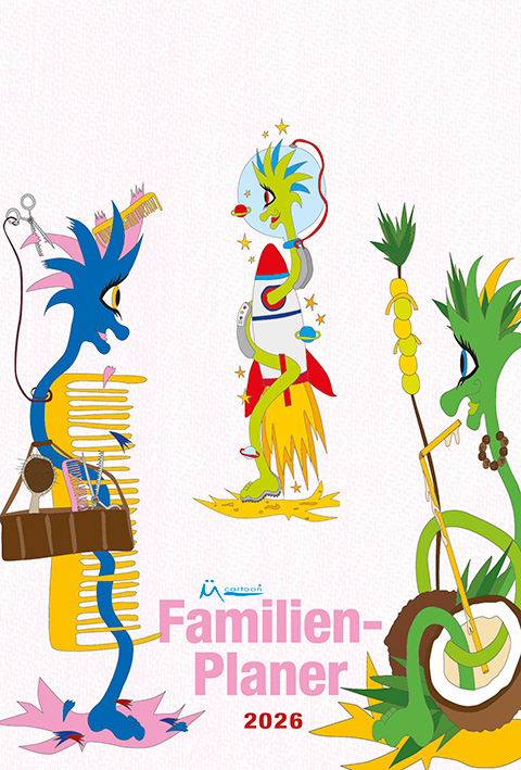 Familienplaner, Format 210 x 310 mm, Werbeeindruck 210 x 40 mm