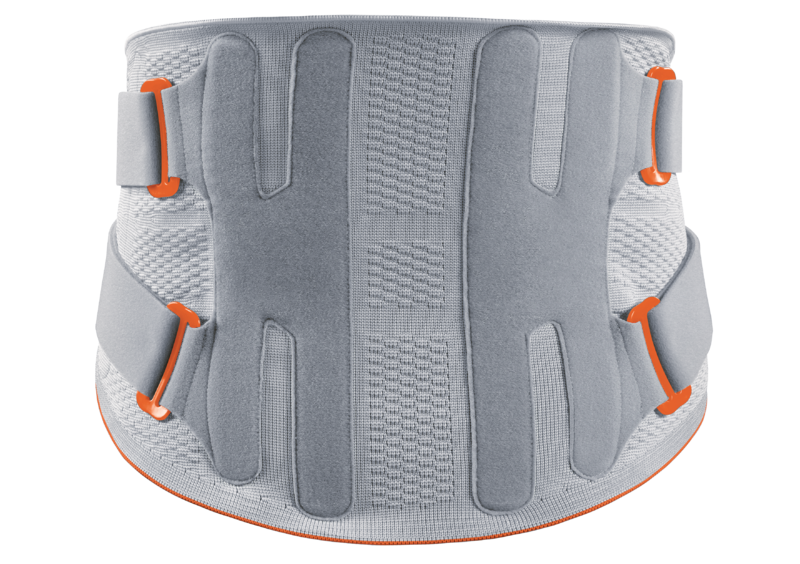 Lumbalstütz-Orthese VERTEBRADYN STRONG platinum Rückseite