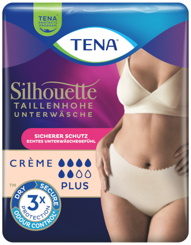 TENA Silhouette Taillenhohe Unterwäsche Creme Beauty Pack