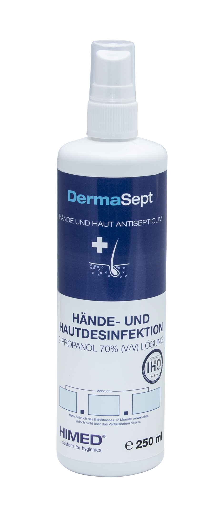 Hände- und Hautdesinfektion HIBOmed DermaSept 250ml mit Sprühkopf