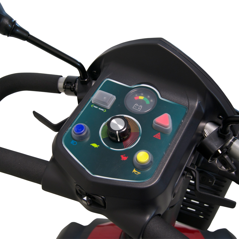 Scooter BL350 Envoy, Detailbild display rot