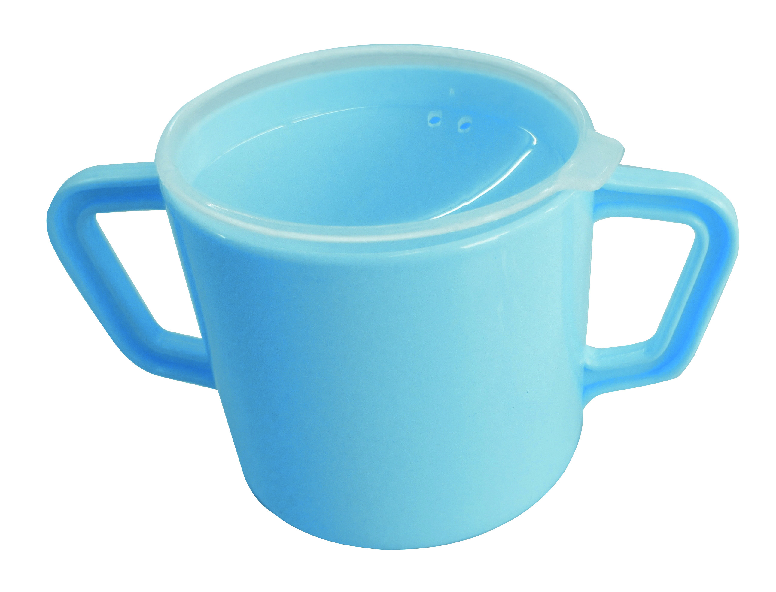 Trinkbecher mit 2 Henkeln pastell blau