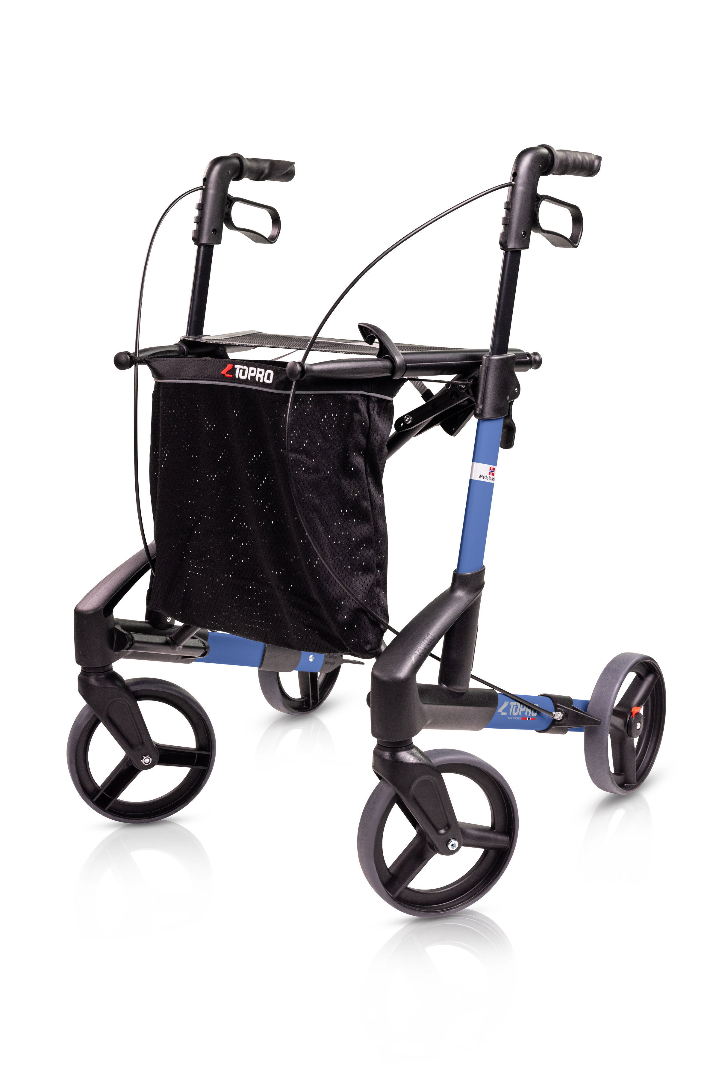 Rollator Troja Original Black Series M, blau