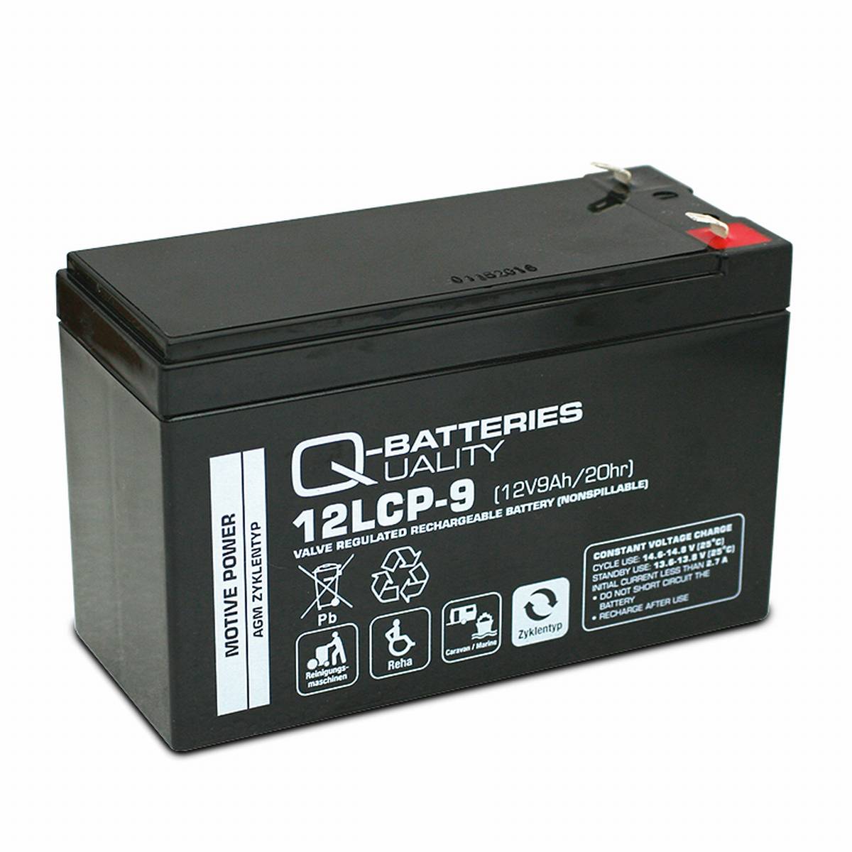 Quality-Batteries 12LCP-9 12V/9Ah