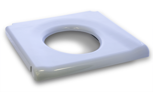 Kunststoff-Sitzbrille für Toilettenstuhl 139B und 139E grau