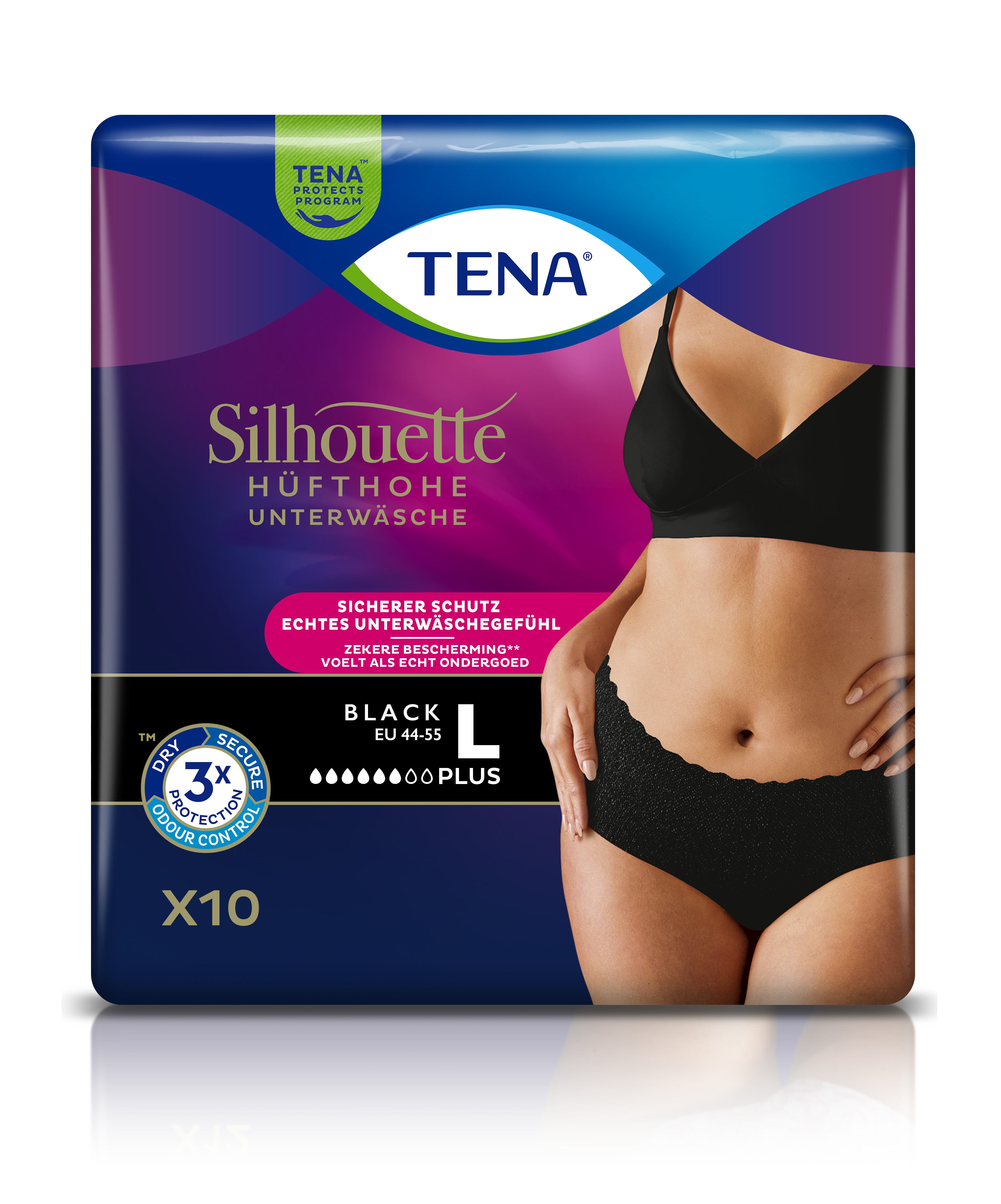 TENA Black Größe L Verpackung