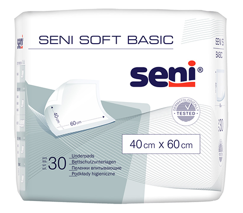 Bettschutzunterlagen Seni Soft Basic 40x60 (1 Karton: 12 x 30 Stück)