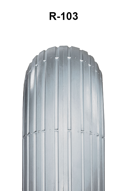 Decken für Standard-Rollstuhl 8 x 2" (200x50 mm) Rille M2 grau