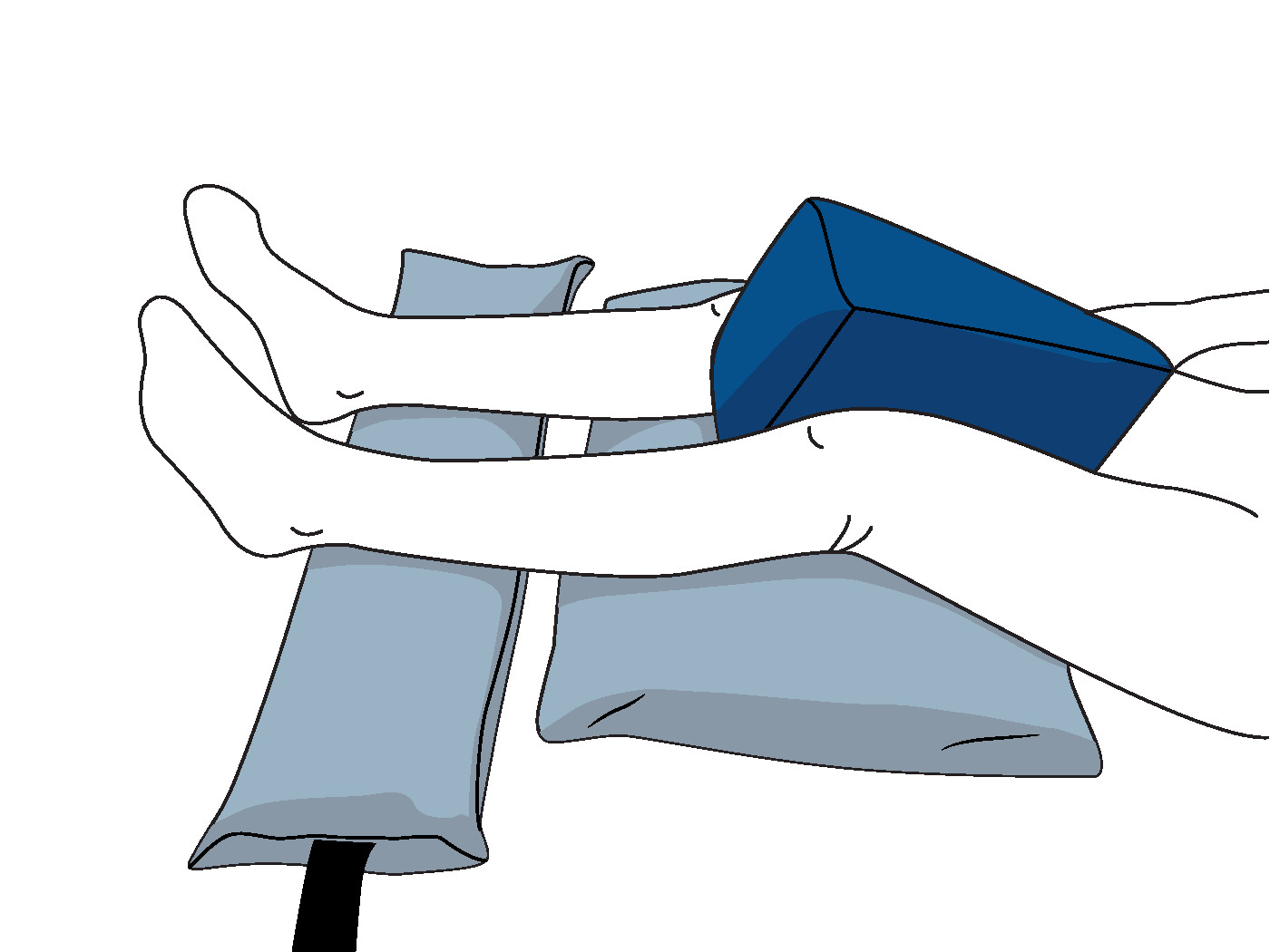 Abduktions-Kissen CarePur M 15 x 30 x 21 cm blau_Abduktion_2