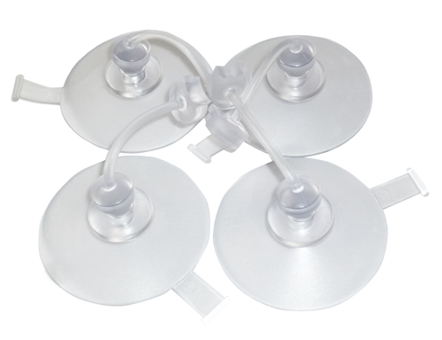 Sauger-Set für Badewannenlifter Bellavita (4 schwenkbare Sauger), transparent