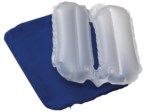 Zwilling-Sitzkissen mit Bezug aufblasbar blau