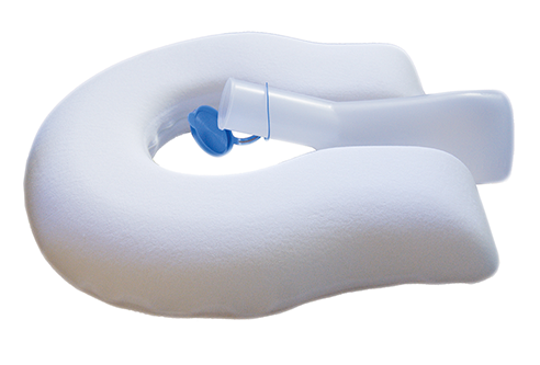 U-Form-Kissen Pu-schaum mit Frotteebezug weiß
