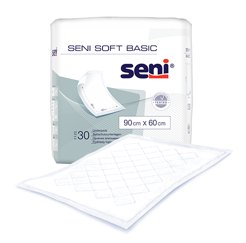 Bettschutzunterlagen Seni Soft Basic 90x60 (1 Karton: 4 x 30 Stück)