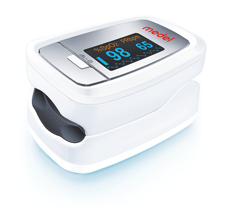 Fingerpulsoximeter Medel® Oxygen weiß