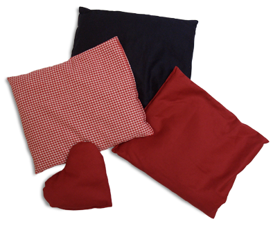 Kirschkernkissen-Herz 20 x 20 cm rot