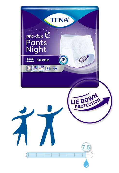 Einweghose TENA Pants Night PROskin Super M Hüfte 80 bis 110 cm (1 Karton: 4 x10 Stück)