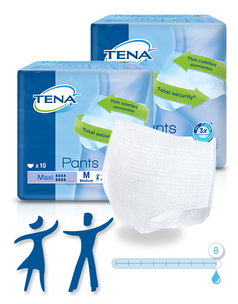 Einweghose TENA Pants PROskin Maxi L, Hüfte 100-135 cm (1 Karton: 4 x 10 Stück)