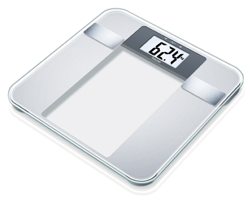 Glas-Diagnosewaage BG 13 mit Muskelanzeige, silber-transparent
