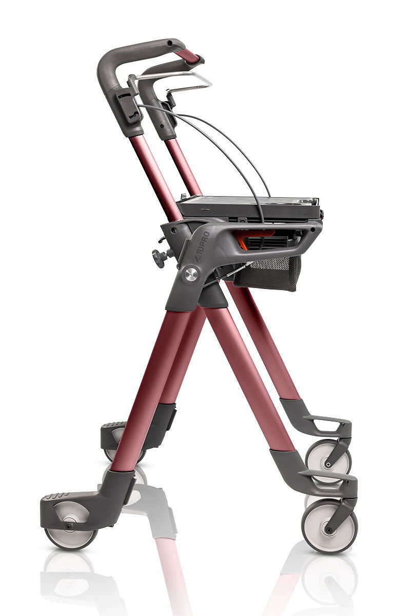 Rollator Topro Hestia rot Seitenansicht