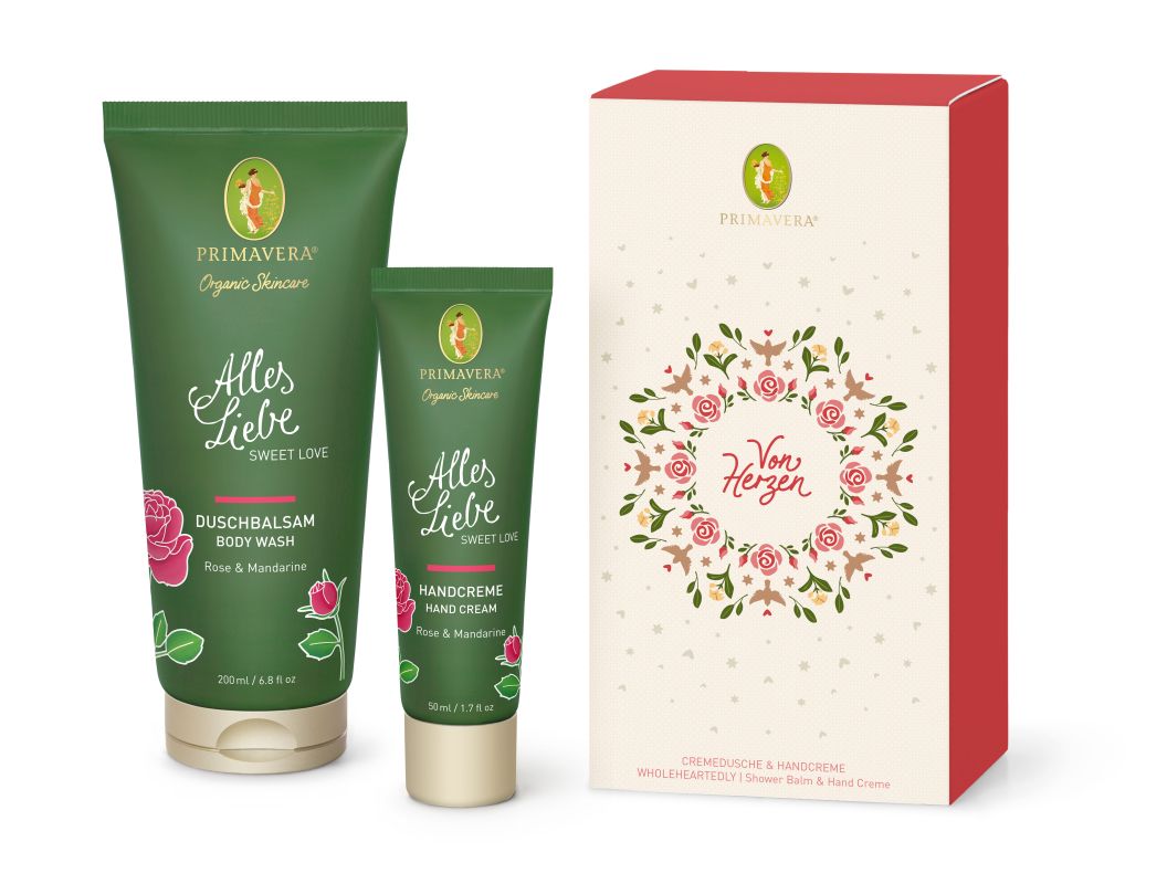 Geschenkset von Herzen Duschbalsam und Handcreme