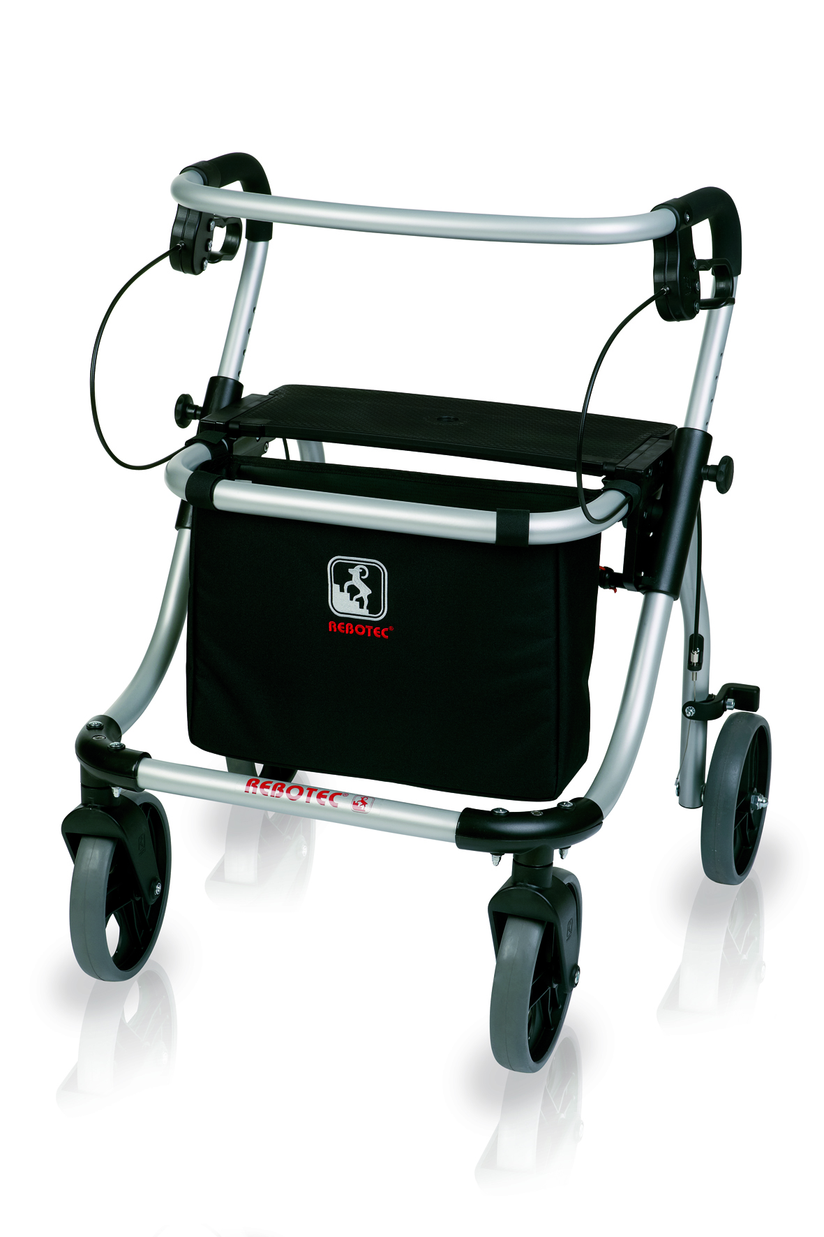 Rollator POLO PLUS-T, silber, Größe M