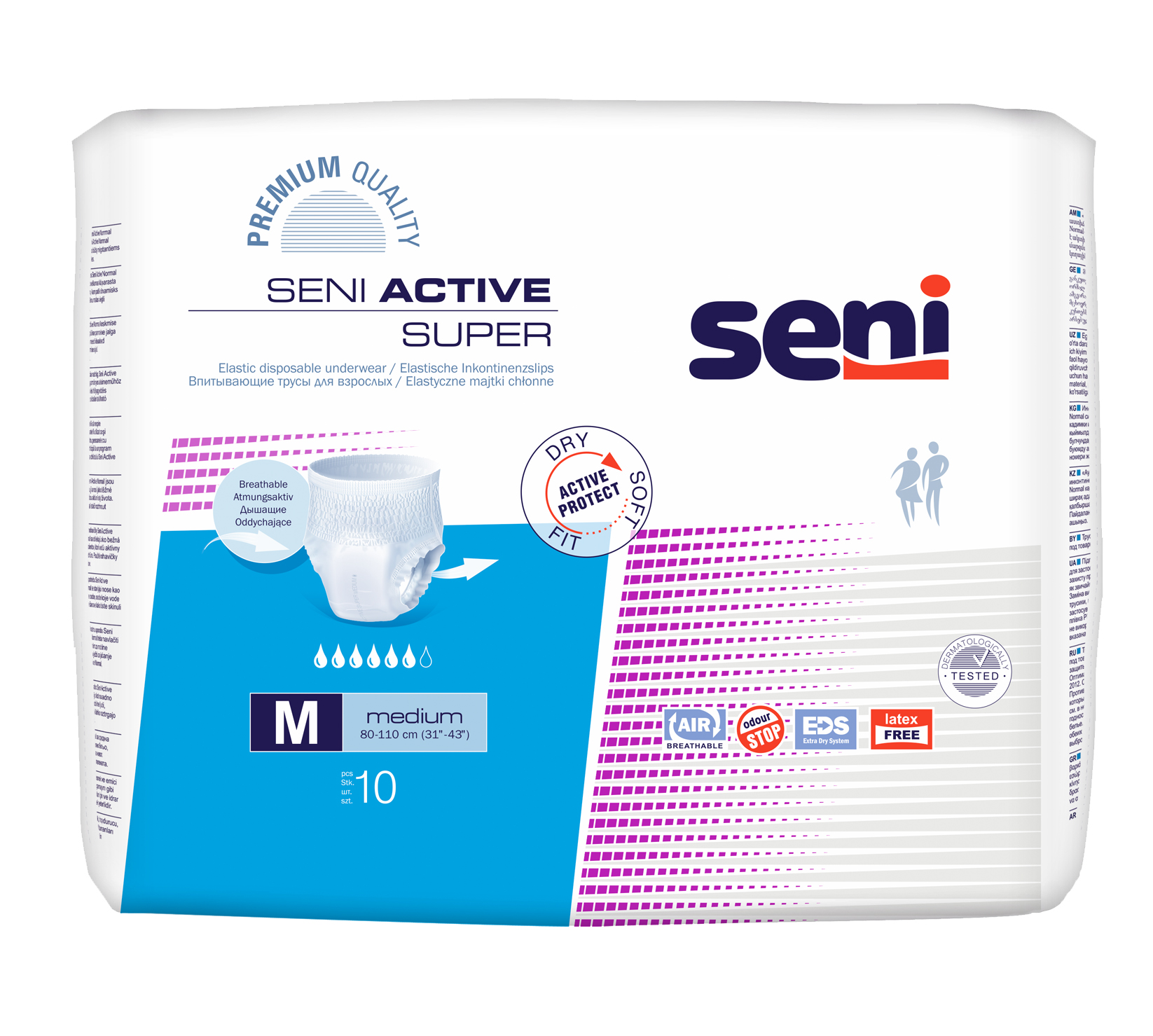 Einweginkontinenzslip Seni Active Super Medium, Packung