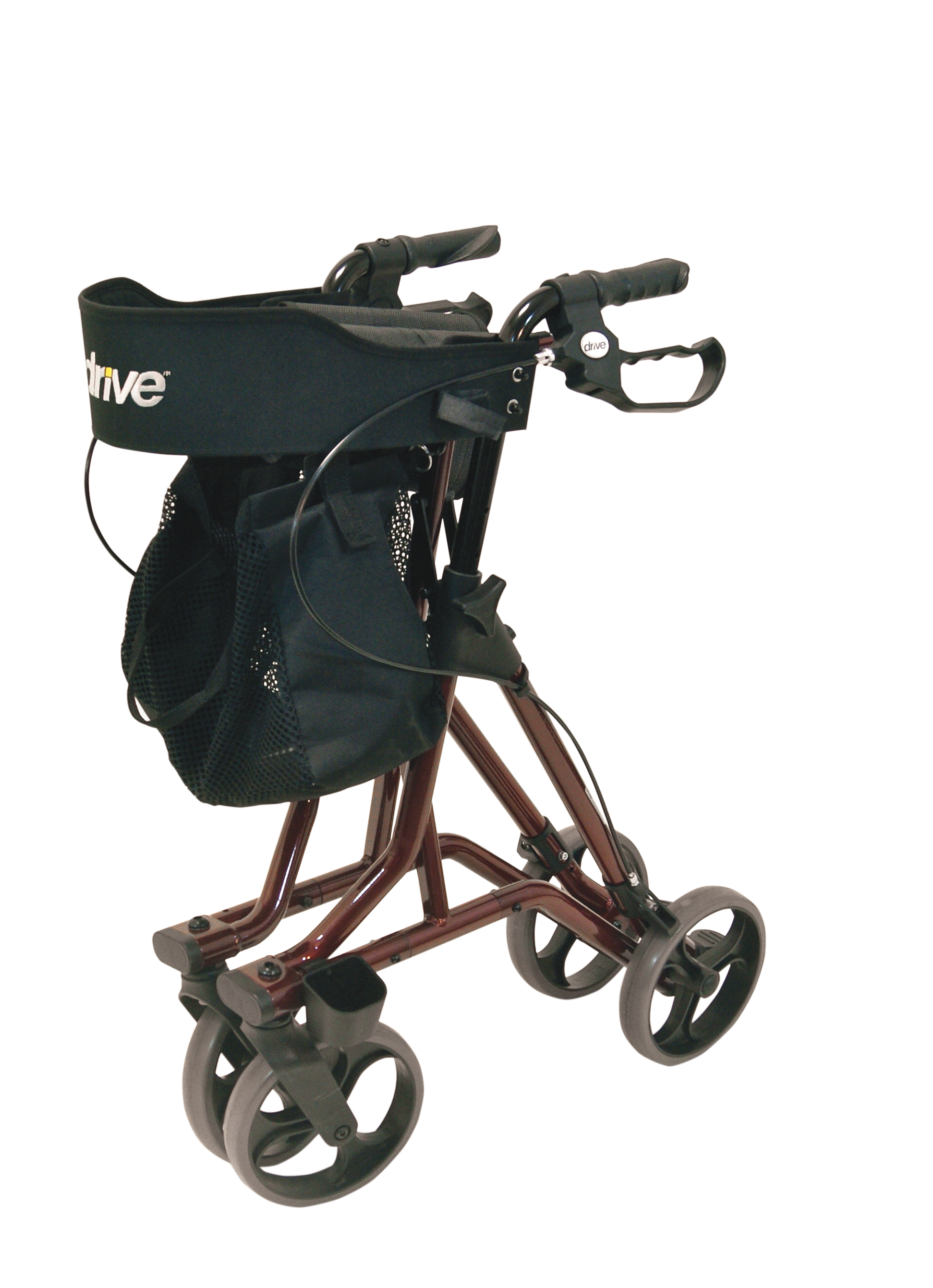 Rollator TORRO, Farbe rot, gefaltet