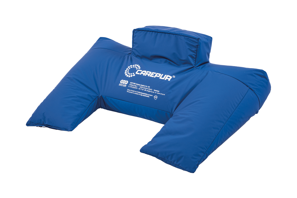 Semi-Fowler-Kissen CarePur M 65 x 50 x 15 cm blau_Produktbild