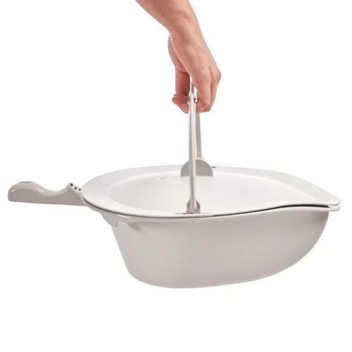 Becken mit Deckel und Handgriff für Dusch- und Toilettenrollstuhl Clean
