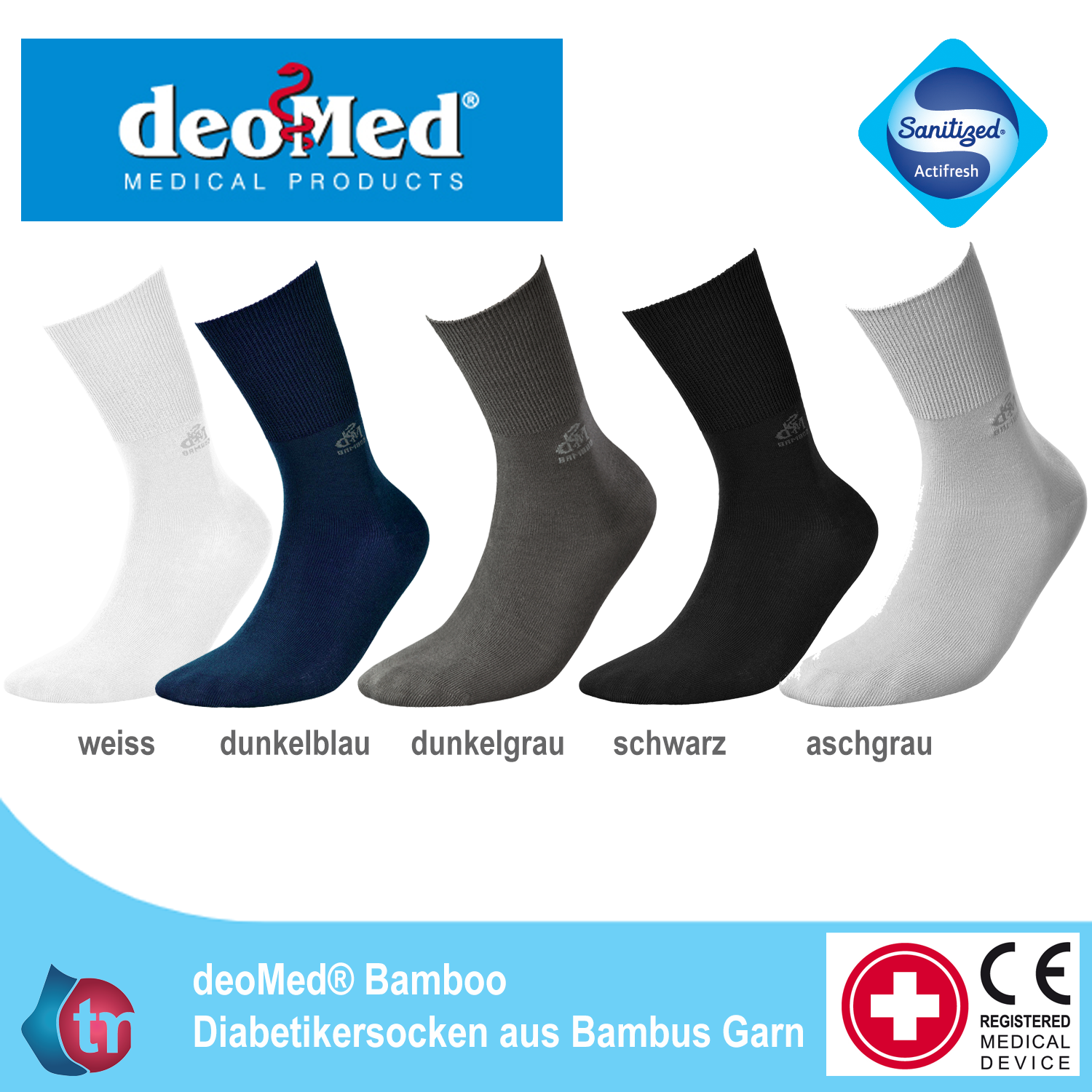 DeoMed Diabetikersocken Bamboo_Bild 1