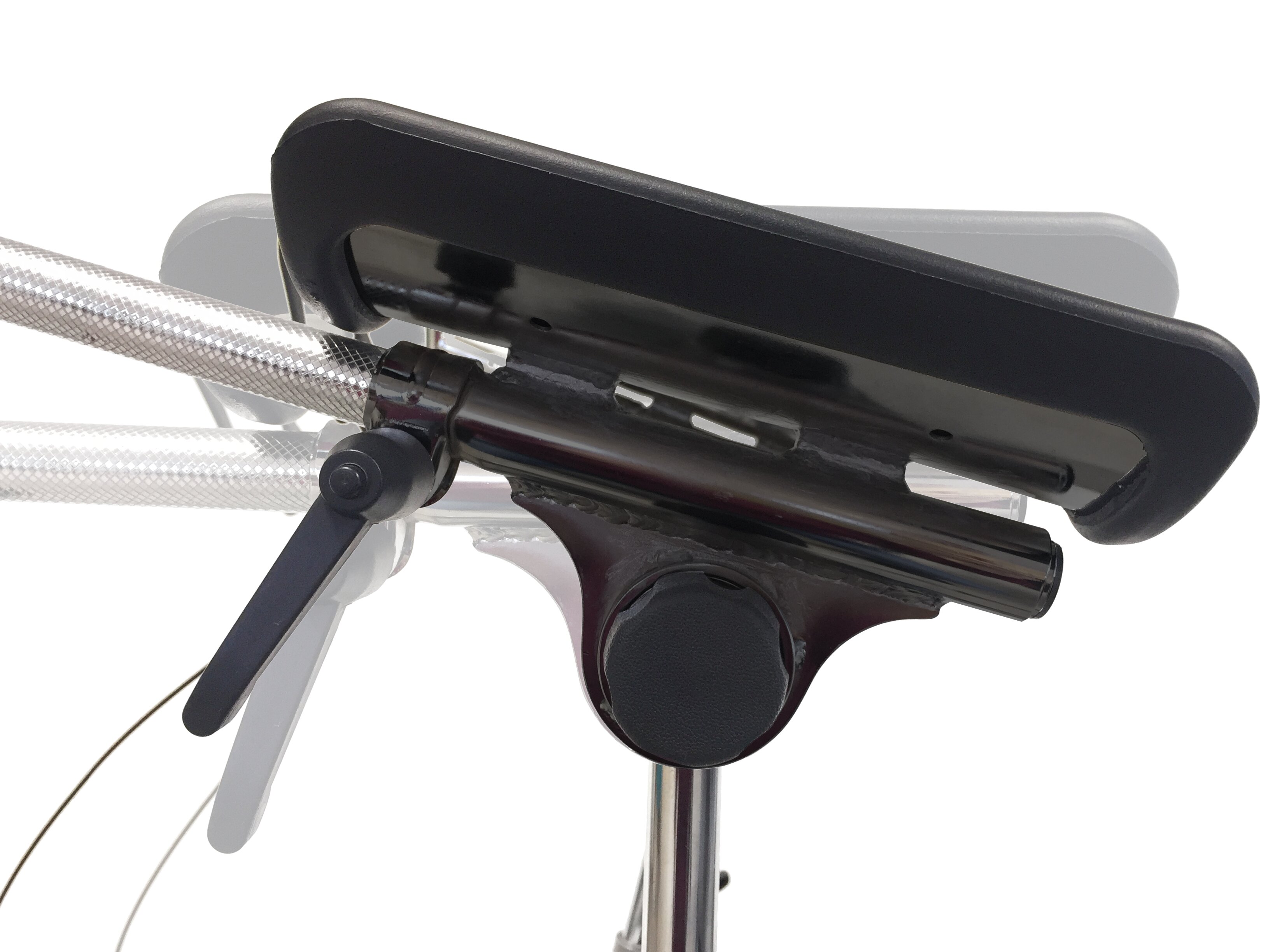 Rollator Cristallo 2 mit Unterarmauflage,silber, Detailbild Armlehnenverstellung