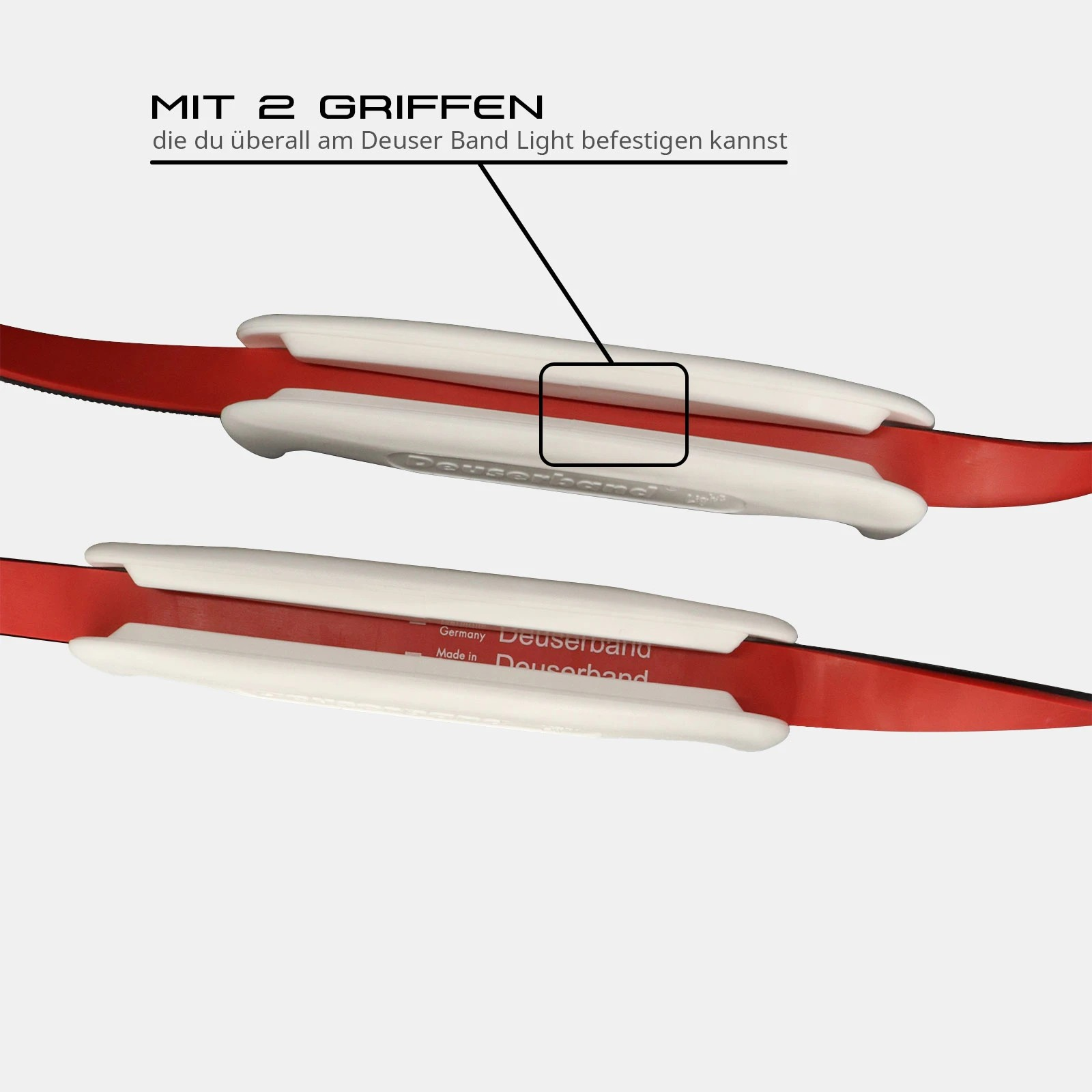 Deuser Band schwarz-rot mit Clips