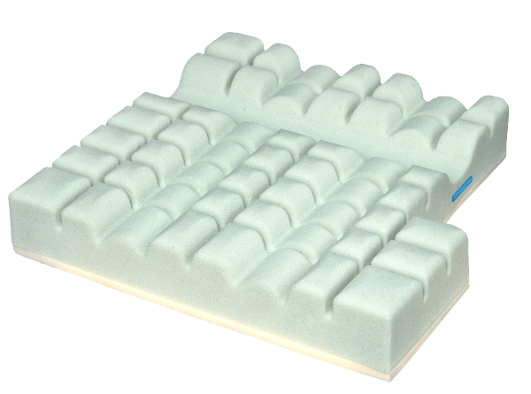 Sitzkissen CUBE GEL mit Inko-Kombibezug Höhe 8 cm_GELschnitthinten