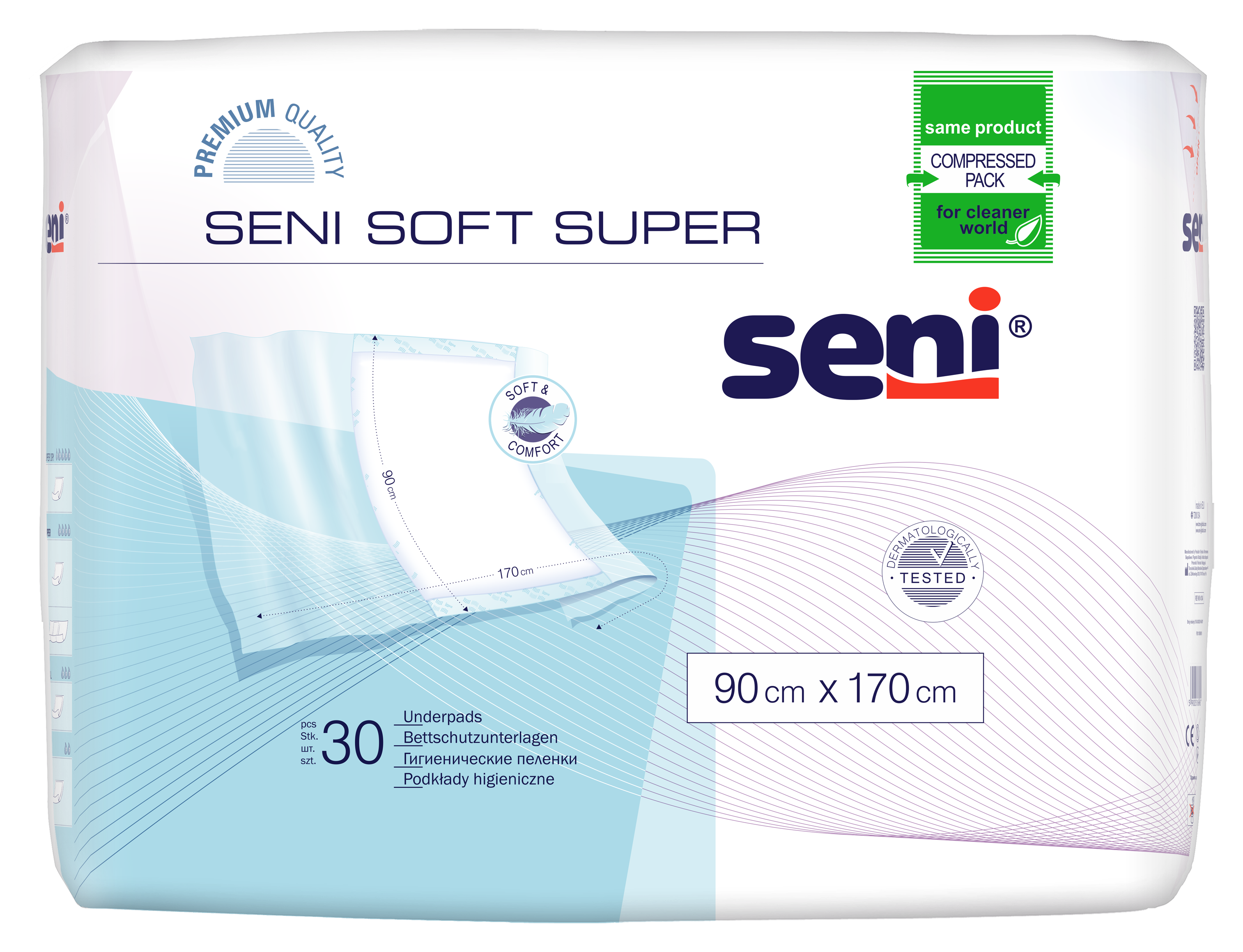 Bettschutzunterlagen Seni Soft Super mit Flügel 90x170