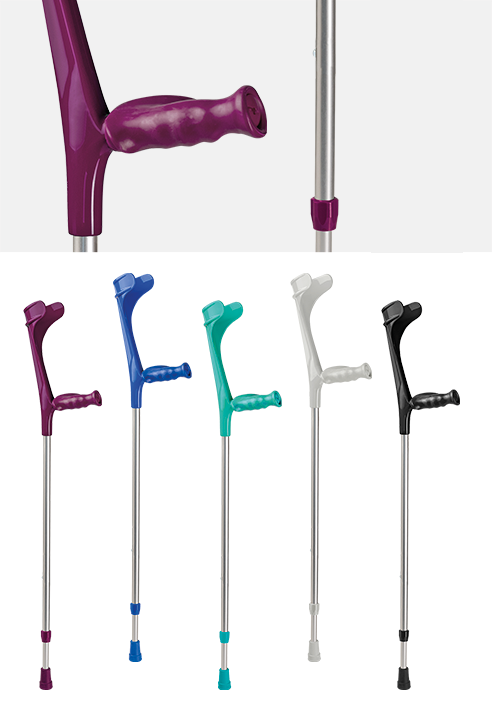 Anatomic-Softgriff-Stütze, Druckknopfverstellung
