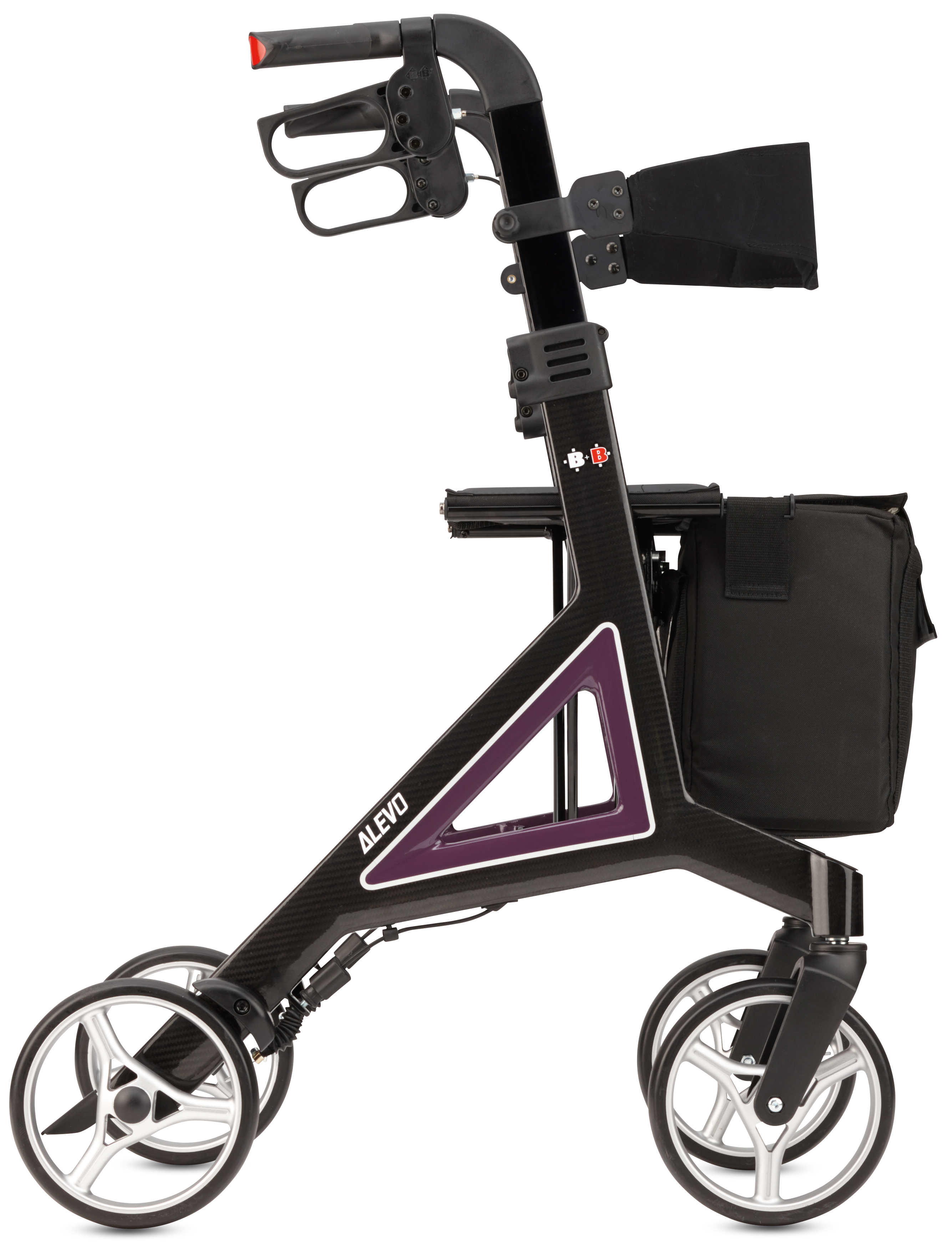 Rollator ALEVO CARBON, Farbe aubergine