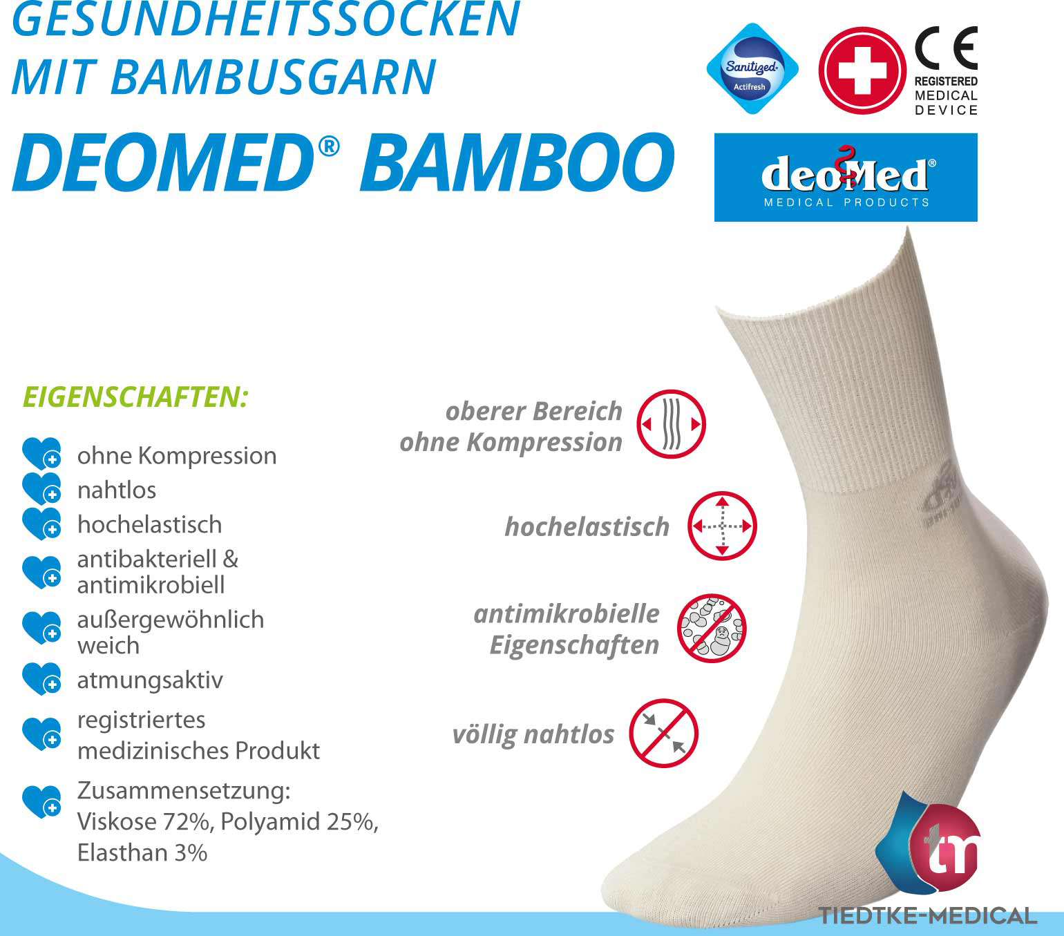 DeoMed Diabetikersocken Bamboo_Bild 3