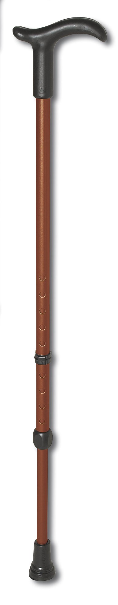 Gehstock Simplex mit Fritzgriff verstellbar, perlkupfer