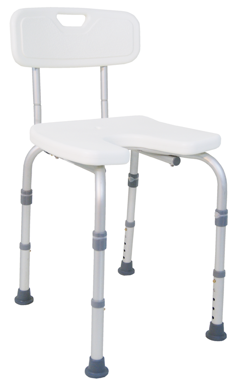 Duschstuhl DH 135 mit Ausschnitt,weiß