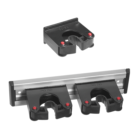 Toolflexhalter-Set, 2 Halter 20-30mm inklusive Montageschiene 20 cm