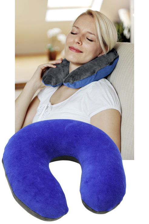 SISSEL Buchi Soft Nacken-Hörnchen,blau/grau