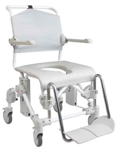 Dusch- und Toilettenrollstuhl Swift Mobil-2 160XL mit Eimerhalter,grau