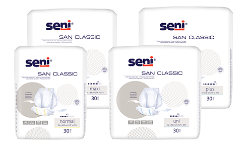 Inkontinenzvorlage Seni San Classic Plus (1 Karton: 4 x 30 Stück)