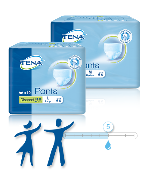 TENA Pants Discreet M, Hüfte 75-100 cm (1 Karton: 4 x 12 Stück)
