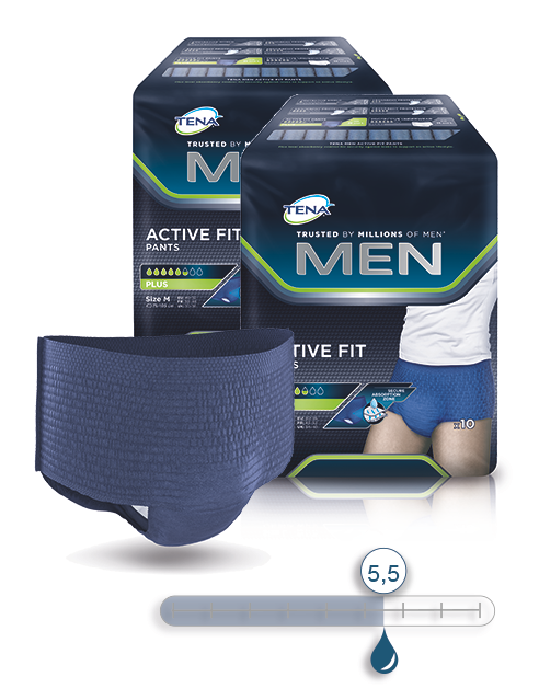 TENA men active Fit Pants Plus S/M, Hüfte 75-105 cm (1Karton: 4 x 12 Stück)