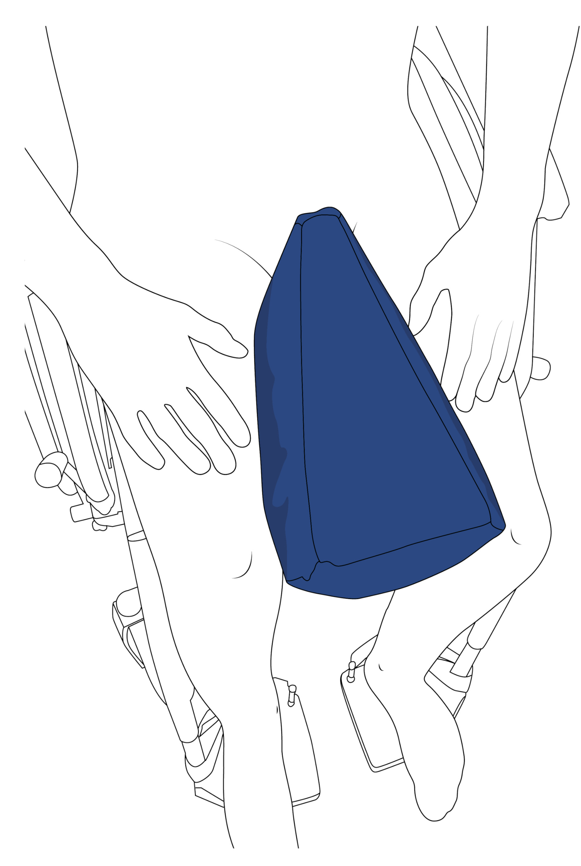 Abduktions-Kissen CarePur M 15 x 30 x 21 cm blau_Abduktion_1