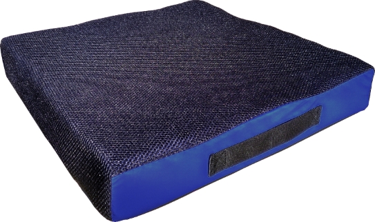Sitzkissen CUBE FLEXi mit Inko-Kombibezug 8 cm schwarz-blau