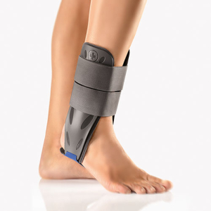 Sprunggelenksorthese MalleoStabil mit Air/Gel-Polster grau