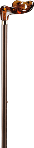 Leichtmetallstock Fischergriff Acryl,verstellbar, bronze