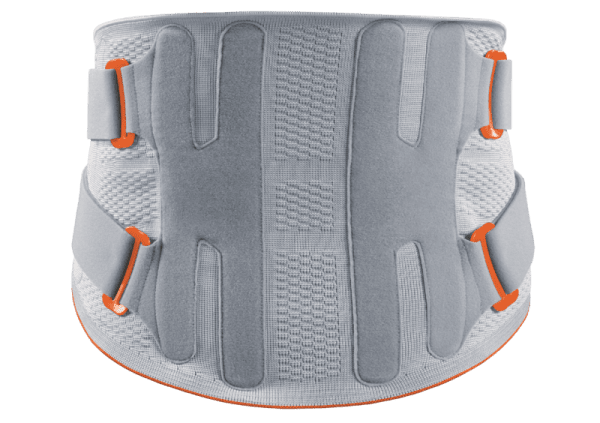 Lumbalstütz-Orthese VERTEBRADYN STRONG platinum Rückseite